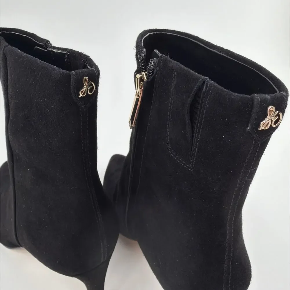 Sam Edelman Women's Black Suede Signature Collection Ukie Bootie Size 8M